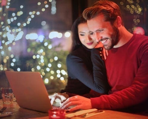 Couple on laptop