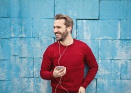 career progression man red jumper 1